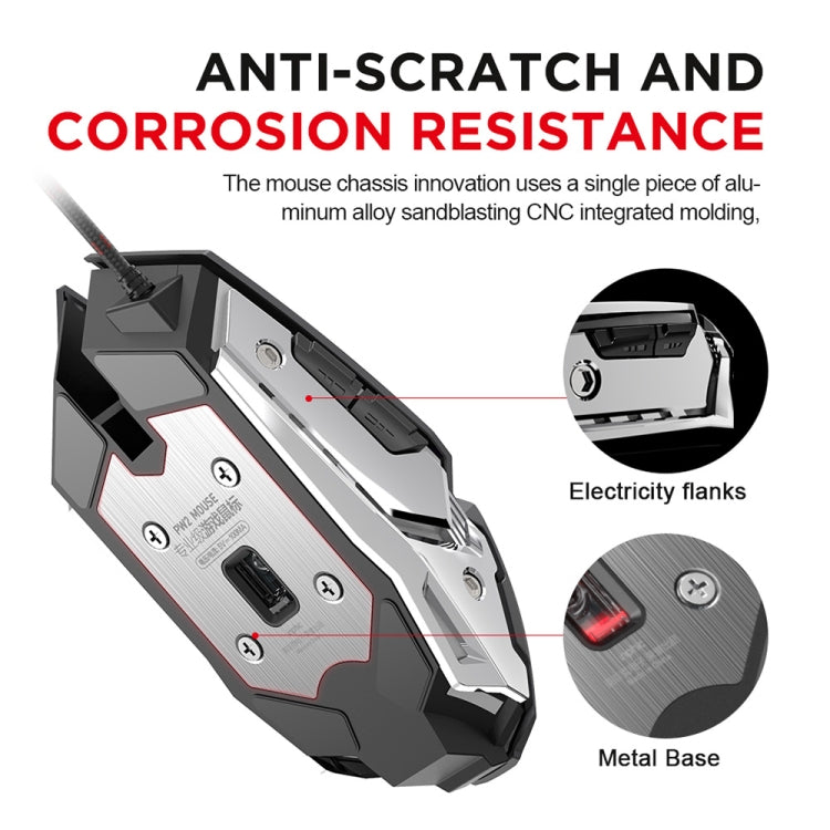 Inphic PW2 4000 DPI 6 Keys Home Office Luminous Macro Programming USB Computer Mechanical Game Wired Mouse My Store