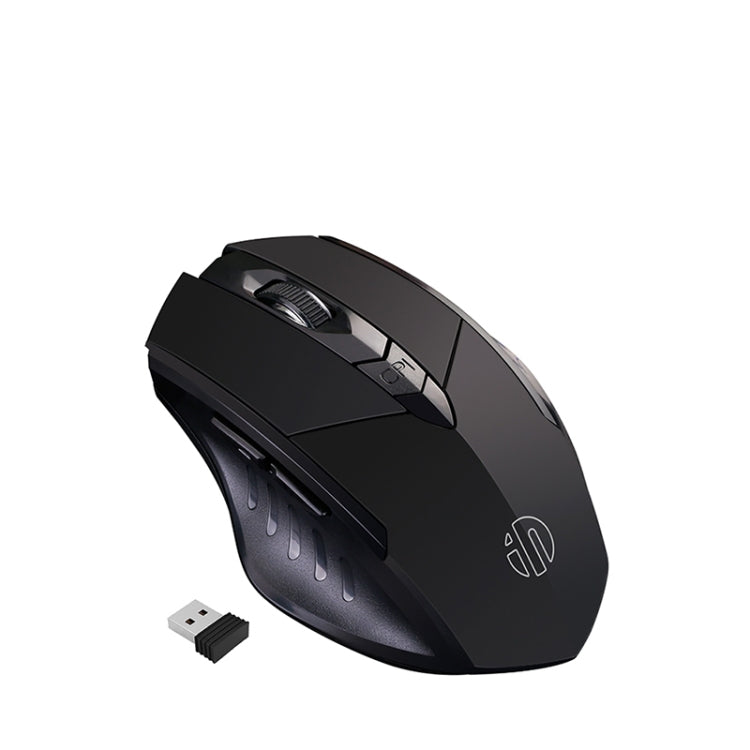 Inphic A1 6 Keys 1000/1200/1600 DPI Home Gaming Wireless Mechanical Mouse, Colour: Gray Wireless+Bluetooth 4.0+Bluetooth 5.0 My Store