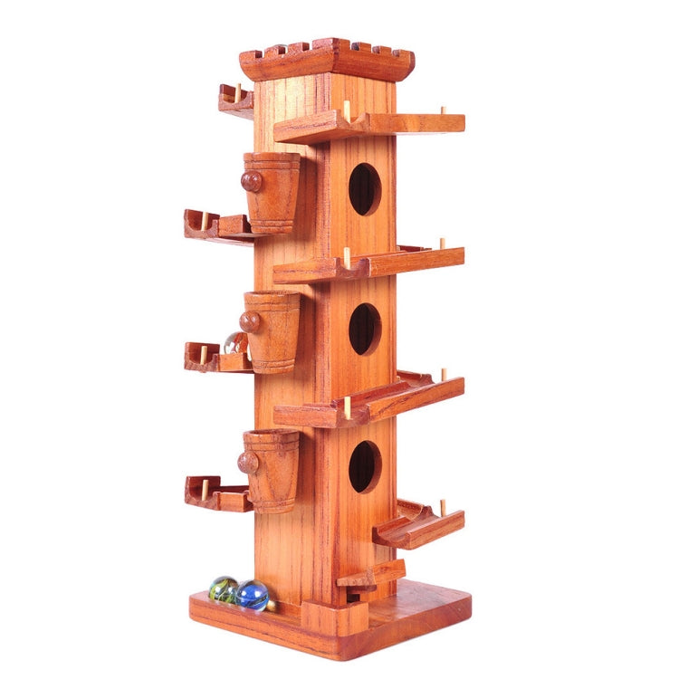 Wooden Educational Toys Slide High Tower Rolling-ball Slide Track Reluova