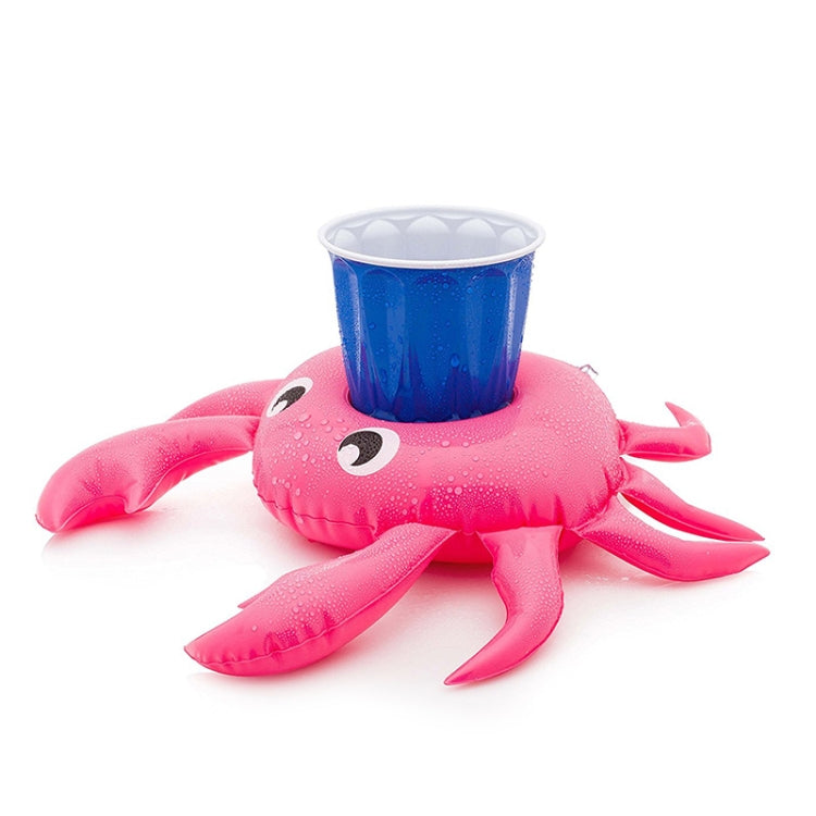 3 PCS Crab Shape Inflatable Floating Drink Coaster, Middle Ring Diameter: 7.5cm Reluova