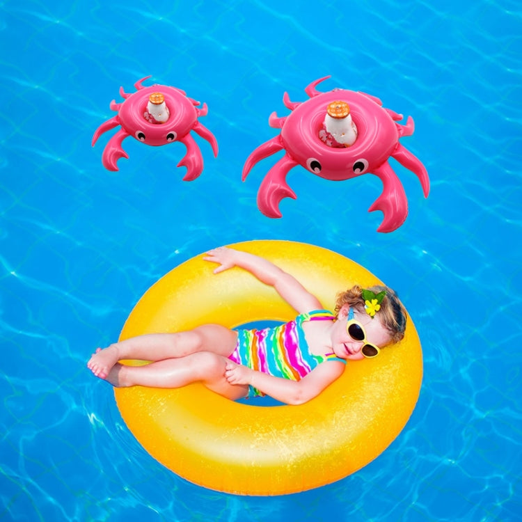 3 PCS Crab Shape Inflatable Floating Drink Coaster, Middle Ring Diameter: 7.5cm Reluova