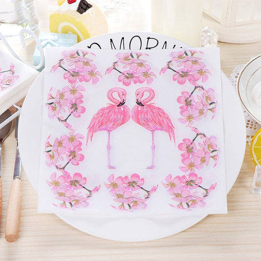 Colorful Print Flamingo Party Decoration Napkin Facial Tissue