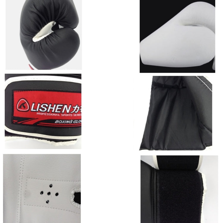 LISHEN Thickened Boxing Gloves Muay Thai Fighting Training Fitness Gloves