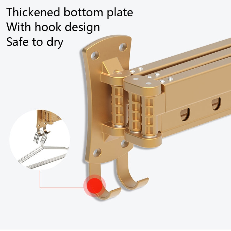 Clothes Rack Folding Telescopic Balcony Drying Rack Indoor Household Wall-Mounted Clothes Rail