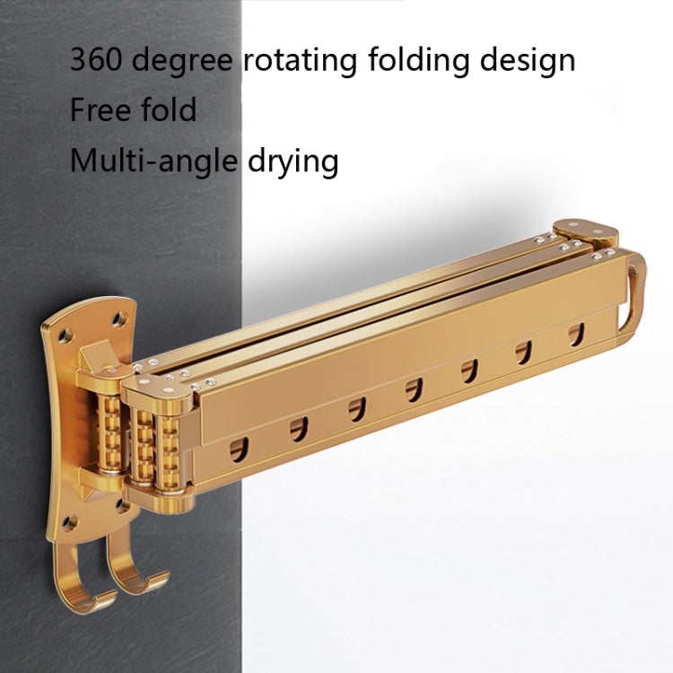 Clothes Rack Folding Telescopic Balcony Drying Rack Indoor Household Wall-Mounted Clothes Rail My Store