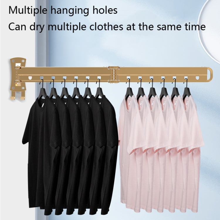 Clothes Rack Folding Telescopic Balcony Drying Rack Indoor Household Wall-Mounted Clothes Rail My Store