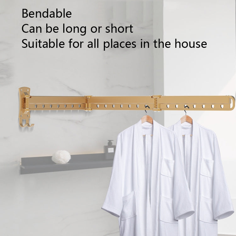 Clothes Rack Folding Telescopic Balcony Drying Rack Indoor Household Wall-Mounted Clothes Rail My Store