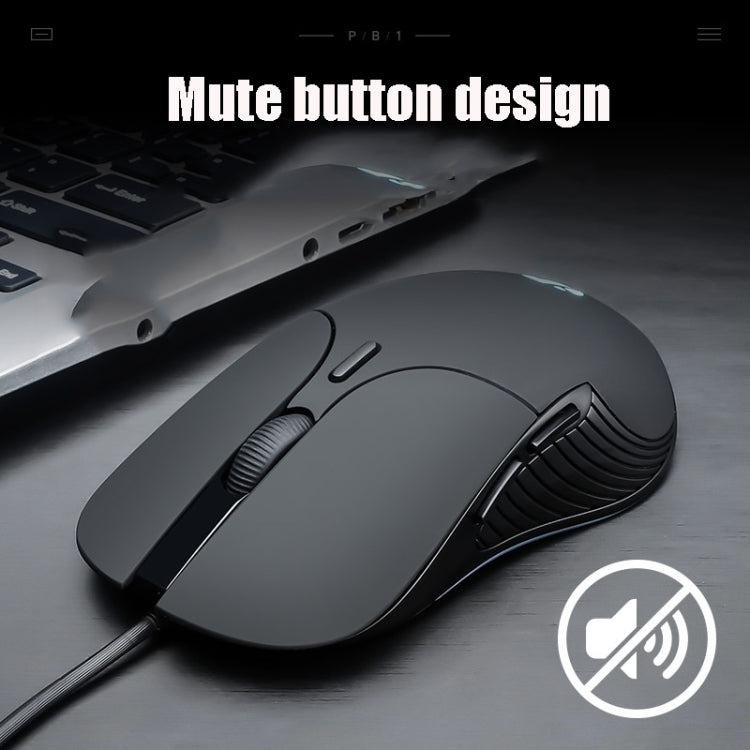 Inphic PB1 Business Office Mute Macro Definition Gaming Wired Mouse, Cable Length: 1.5m My Store