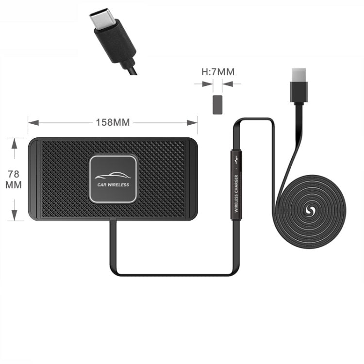 C1 15W TYPEC Interface Car Anti-slip Mat Wireless Charger ÎҵÄÉ̵ê