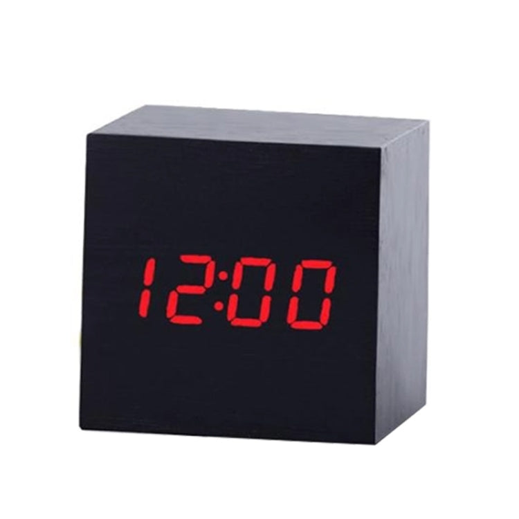 Multicolor Sounds Control Wooden Clock Modern Digital LED Desk Alarm Clock Thermometer Timer My Store