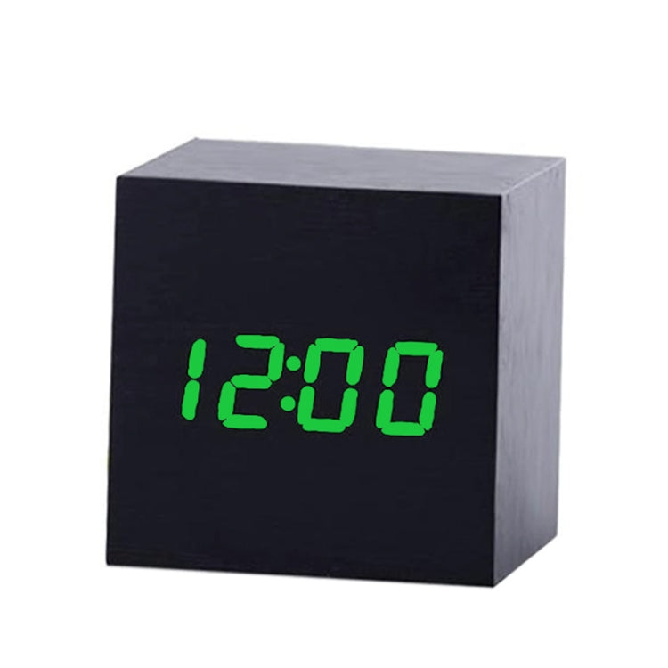 Multicolor Sounds Control Wooden Clock Modern Digital LED Desk Alarm Clock Thermometer Timer My Store