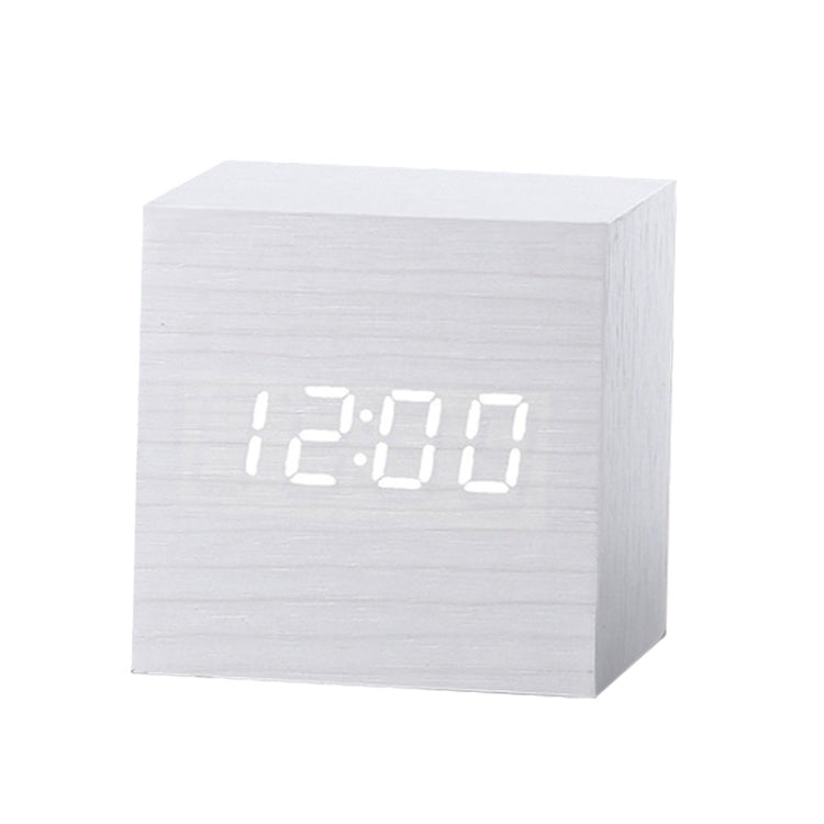 Multicolor Sounds Control Wooden Clock Modern Digital LED Desk Alarm Clock Thermometer Timer My Store