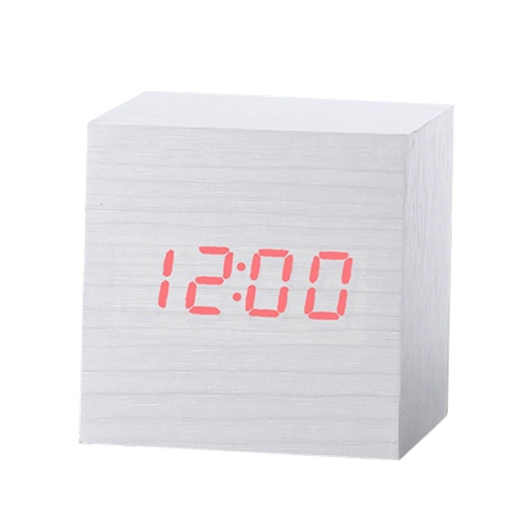 Multicolor Sounds Control Wooden Clock Modern Digital LED Desk Alarm Clock Thermometer Timer My Store