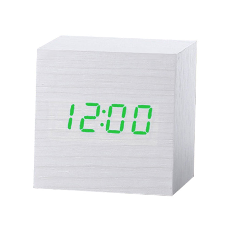 Multicolor Sounds Control Wooden Clock Modern Digital LED Desk Alarm Clock Thermometer Timer My Store