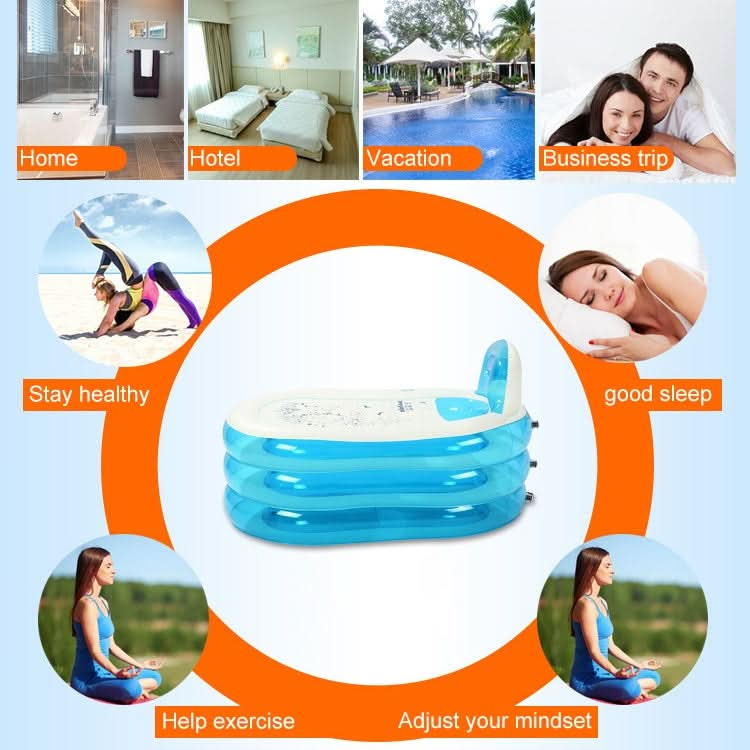 Adult Inflatable Folding Bath Warm Bath, Color Random Delivery Reluova