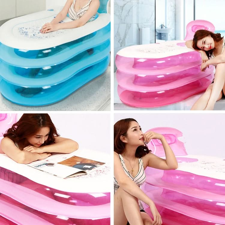 Adult Inflatable Folding Bath Warm Bath, Color Random Delivery