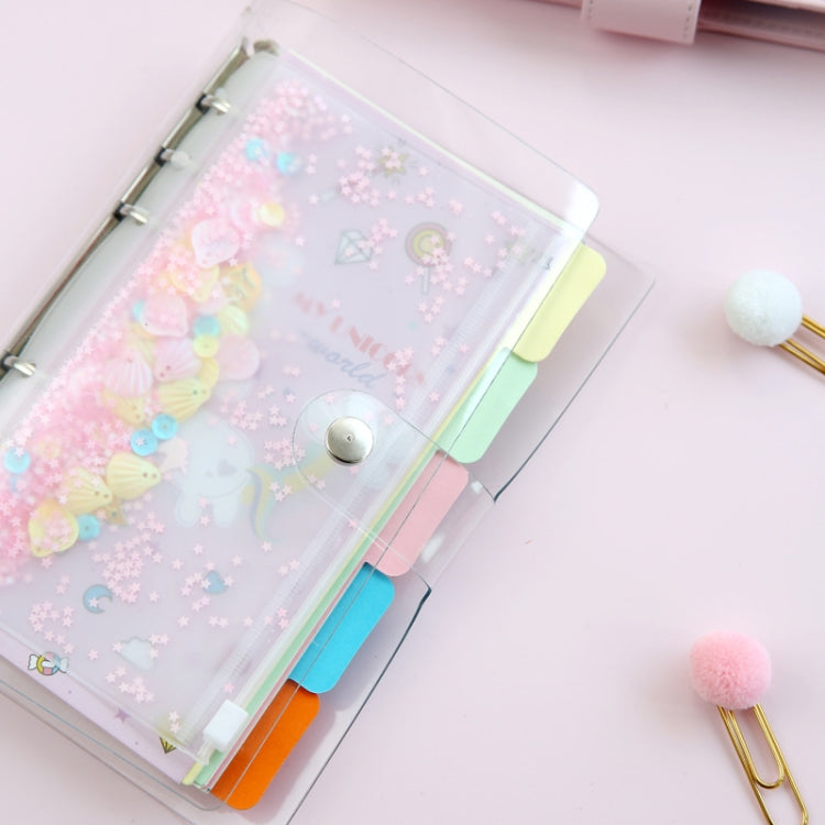 10 Packs A6 Loose-Leaf Index Handbook Divider Page Notebook 6-Hole Inner Core Index Page Random Colour Delivery