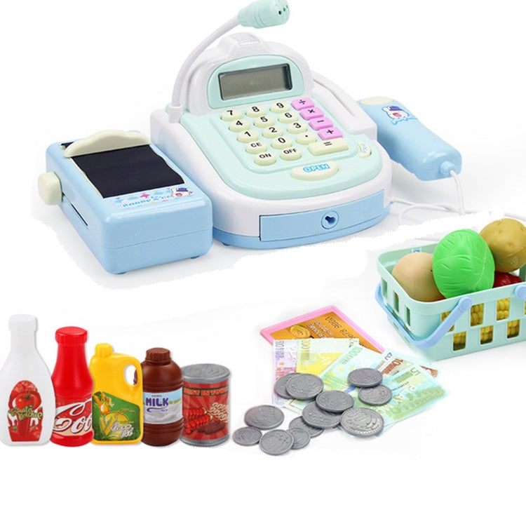 Mini Analog Supermarket Checkout Cash Register Set Child Role Playing Toy Reluova