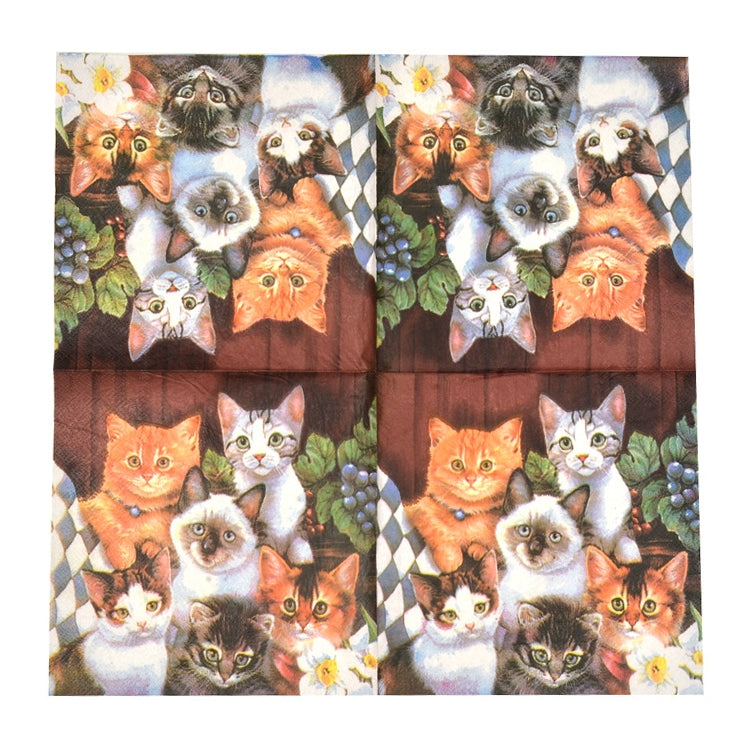 Colorful Print Cat Party Decoration Napkin Facial Tissue