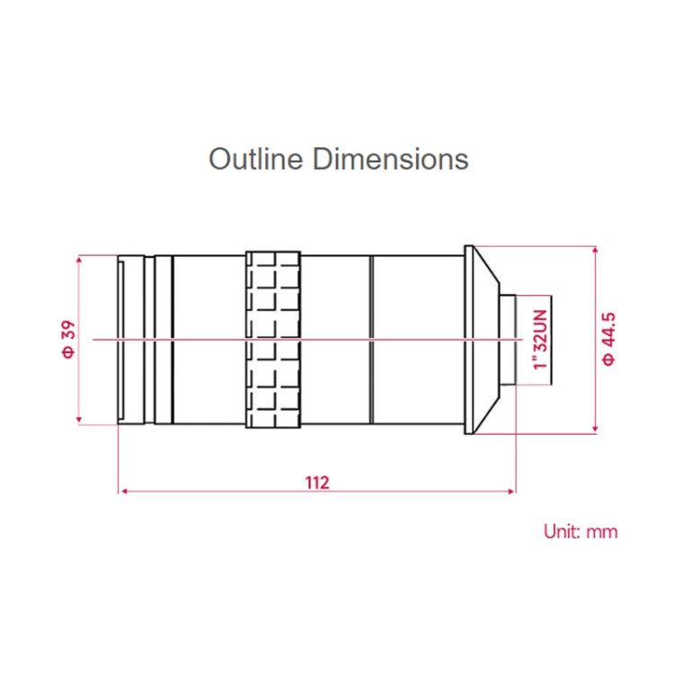 Waveshare 100X Industrial Microscope Lens, C/CS-Mount, for Raspberry Pi HQ Camera Reluova