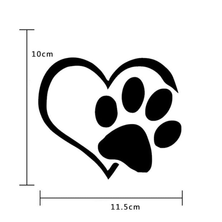 20 PCS Car Sticker Reflective Love Footprints Car Sticker Dog Footprints-Reluova