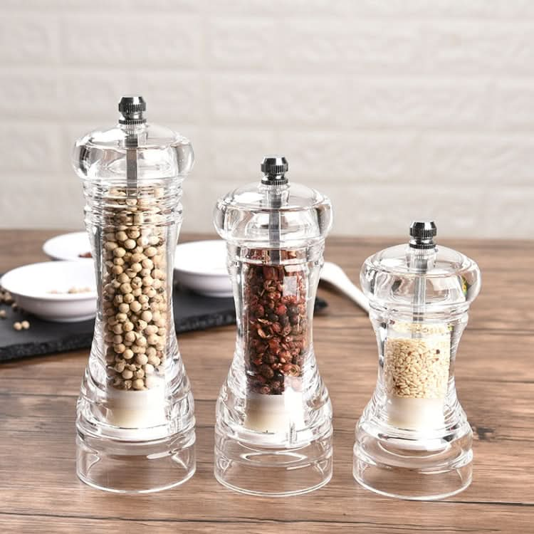 Acrylic Transparent Pepper Grinder Manual Pepper Grinder Ceramic Core Multi-Purpose Seasoning Bottle - Reluova