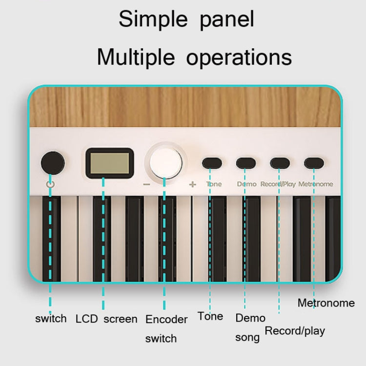 Wersi 88-Key Foldable Portable Electronic Piano Keyboard For Beginners Practice Piano, CN Plug