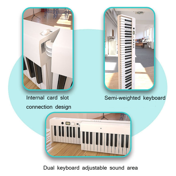 Wersi 88-Key Foldable Portable Electronic Piano Keyboard For Beginners Practice Piano, CN Plug