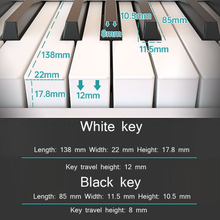 Wersi 88-Key Foldable Portable Electronic Piano Keyboard For Beginners Practice Piano, CN Plug