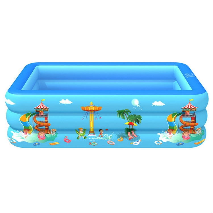 Household Indoor and Outdoor Amusement Park Pattern Children Square Inflatable Swimming Pool