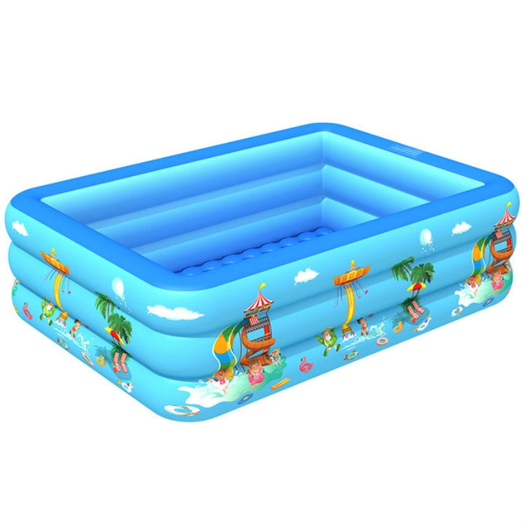 Household Indoor and Outdoor Amusement Park Pattern Children Square Inflatable Swimming Pool Reluova