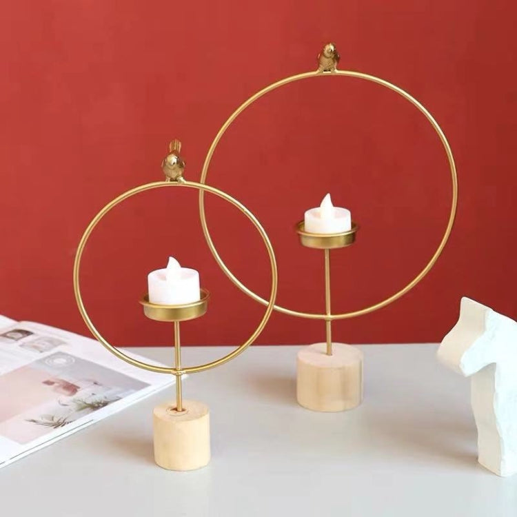 Round Iron Bird Candelabra Creative Home Dining Table Candle Holder Romantic Candlelight Dinner Candle Holder Decoration My Store