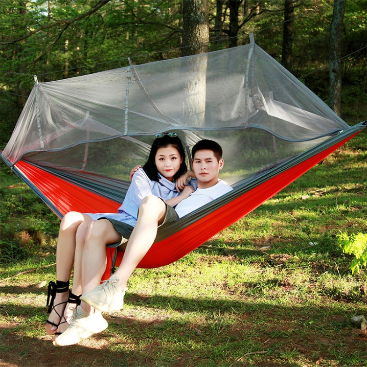 1-2 Person Outdoor Mosquito Net Parachute Hammock Camping Hanging Sleeping Bed Swing Portable  Double  Chair, 260 x 140cm