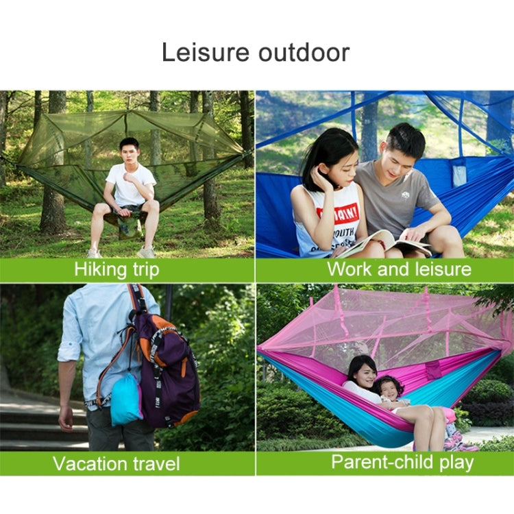 1-2 Person Outdoor Mosquito Net Parachute Hammock Camping Hanging Sleeping Bed Swing Portable  Double  Chair, 260 x 140cm