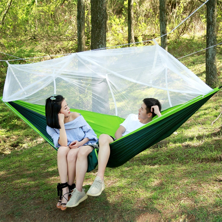 1-2 Person Outdoor Mosquito Net Parachute Hammock Camping Hanging Sleeping Bed Swing Portable  Double  Chair, 260 x 140cm