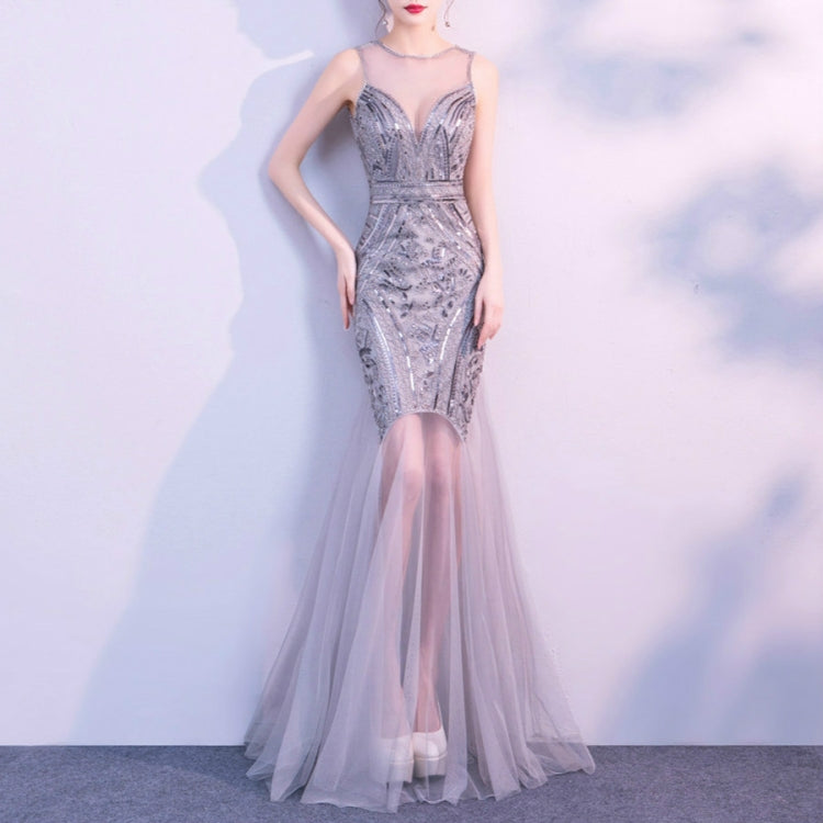 Sequins Beading Evening Dresses Mermaid Long Formal Prom Party Dress