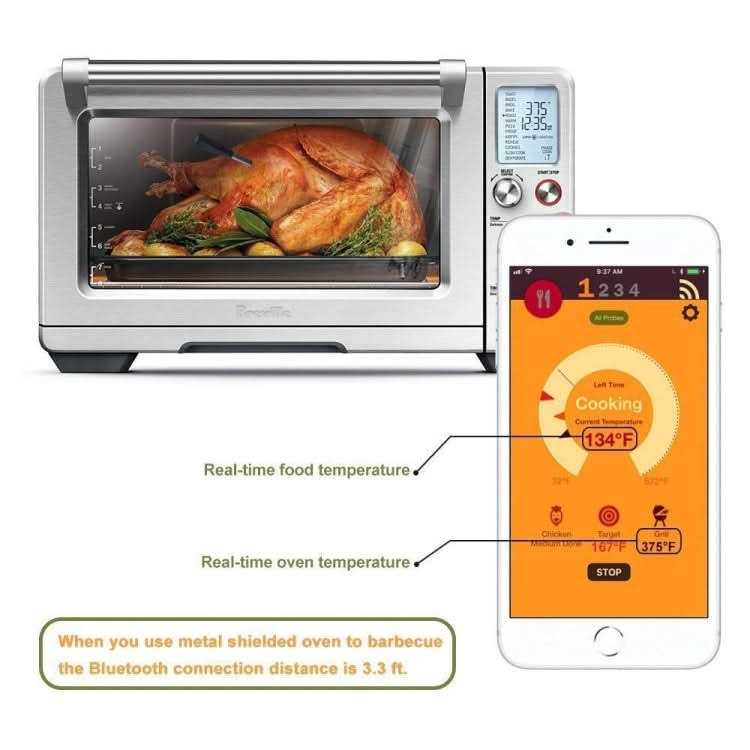 TY530 BBQ Probe Wireless Bluetooth Thermometer Mobile Phone APP Kitchen Food Barbecue Oven Thermometer Reluova