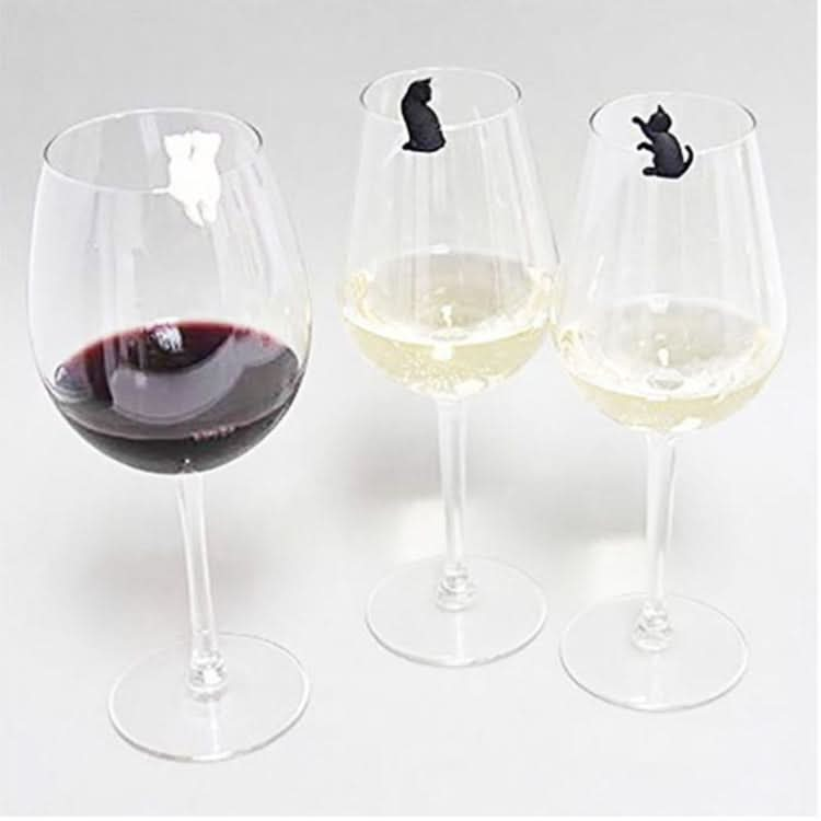 6pcs / Set Cat Drinks Wine Glass Marker Recognizer Tea Bag Hanging-Reluova