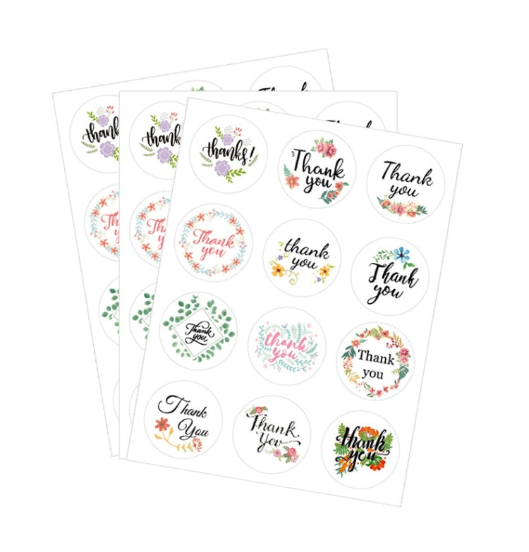 50 PCS THANK YOU Sealing Sticker 12 Thank You Round Sealing Sticker