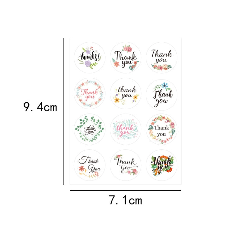 50 PCS THANK YOU Sealing Sticker 12 Thank You Round Sealing Sticker My Store