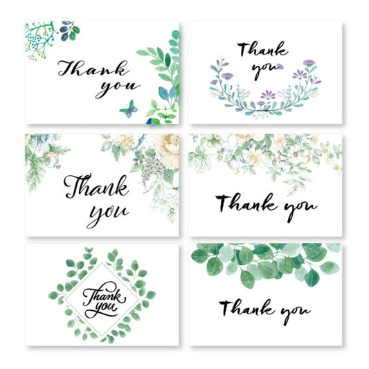 6pcs / Set Thank You Card Creative Half-Fold Greeting Card My Store