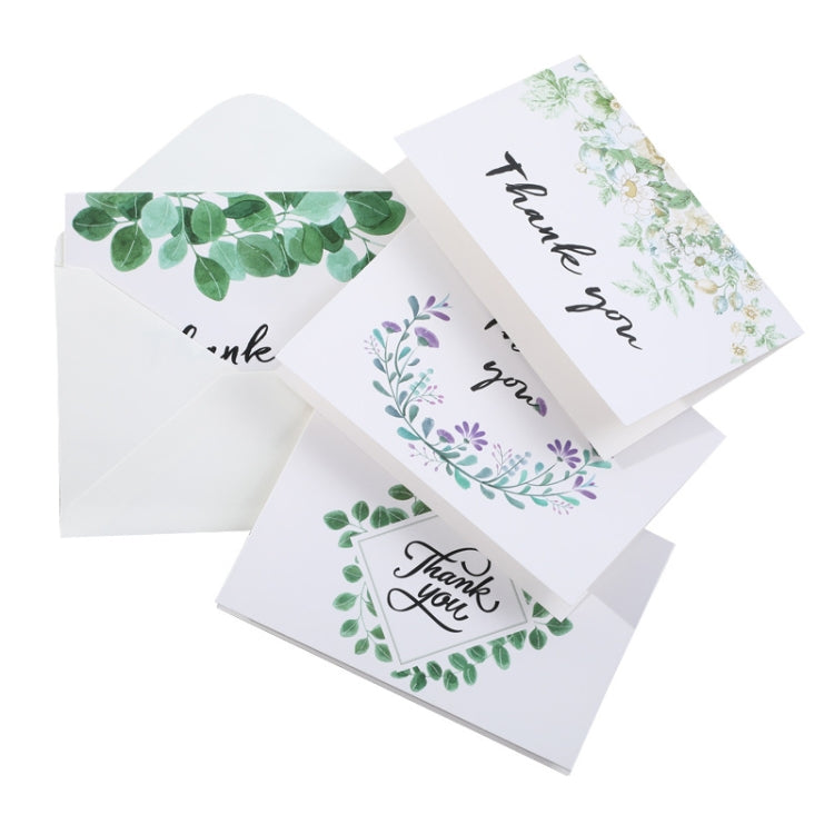 6pcs / Set Thank You Card Creative Half-Fold Greeting Card