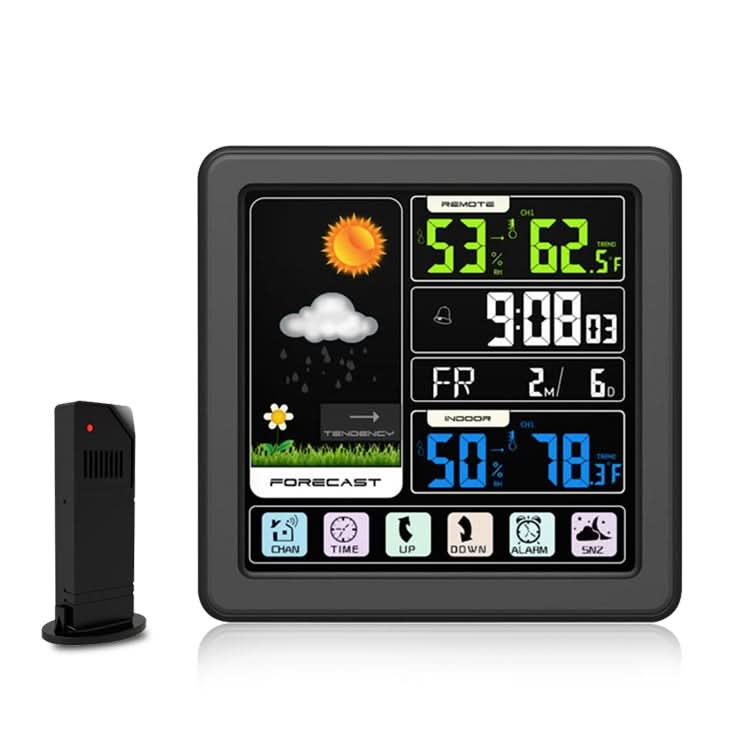 TS-3310 Wireless Weather Clock Multifunctional Color Screen Clock Creative Home Touch Screen Thermometer Reluova