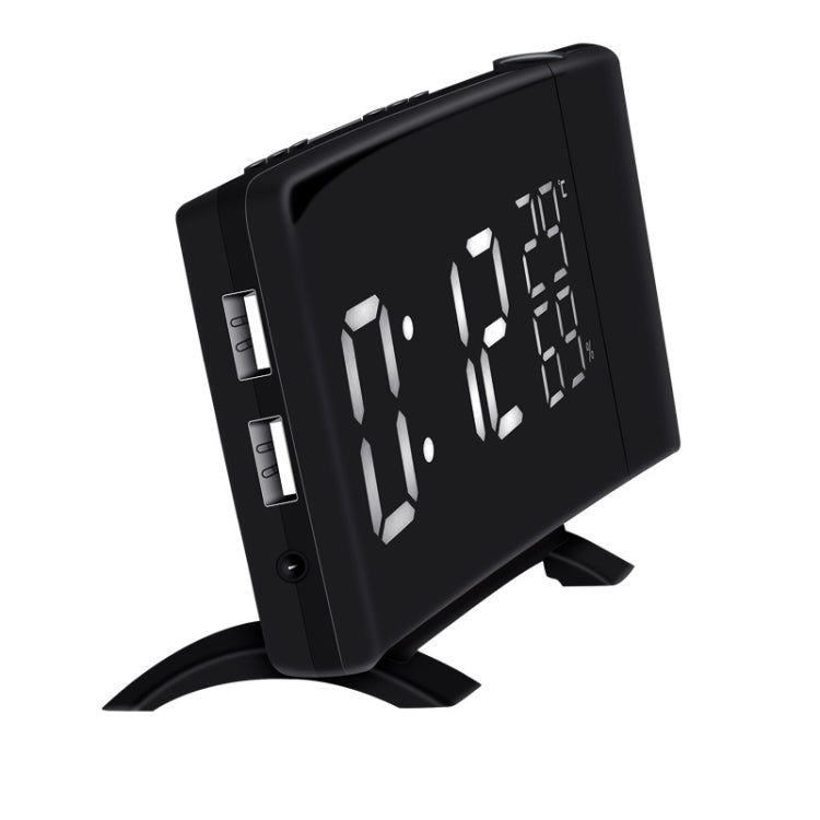 Three-color Projection Radio Alarm Clock USB Digital Alarm Clock Thermometer & Hygrometer My Store