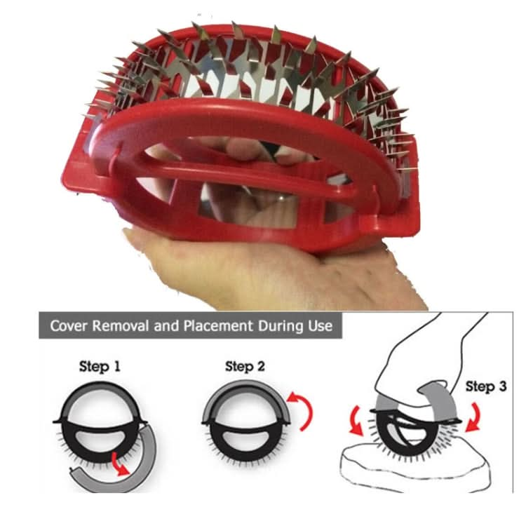 Round Stainless Steel 48-Pin Steak Tenderizer Tendon Knife - Reluova