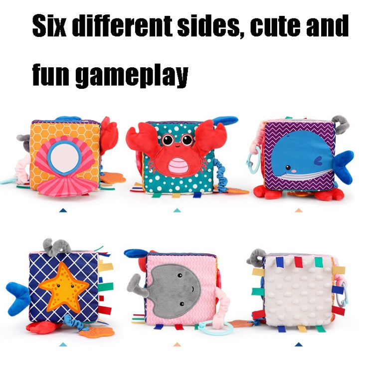 Baby Fun Cube Ball Intelligence Development Bedside Pendant Hand Grab Plush Toy Reluova