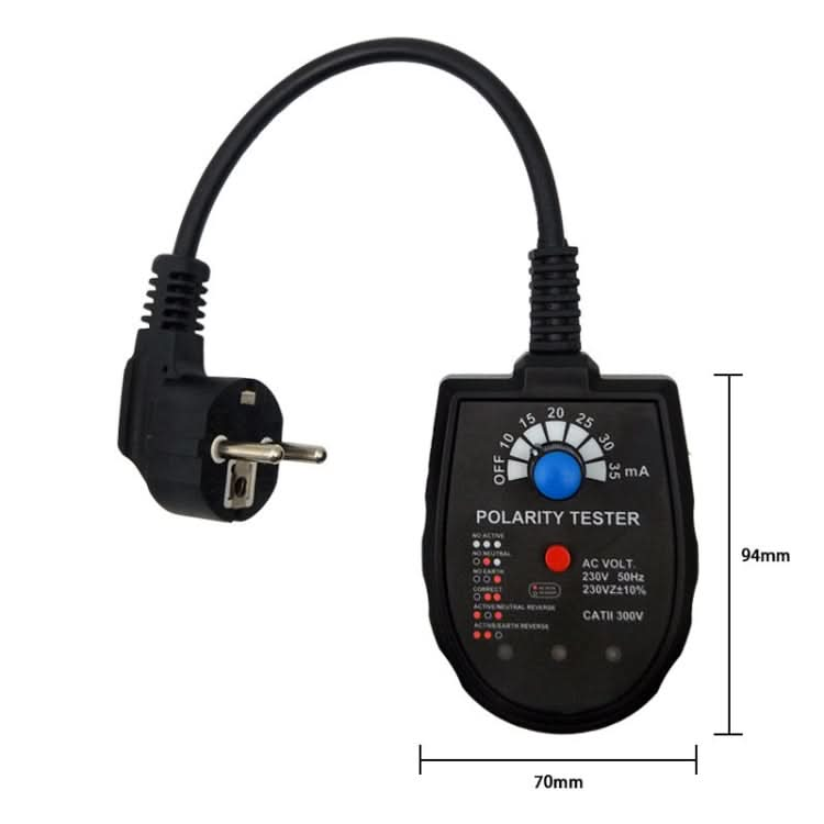 S2001 Socket Phase Detector Multi-Function Three-Phase Loop Socket Circuit Leakage Detector, EU Plug My Store