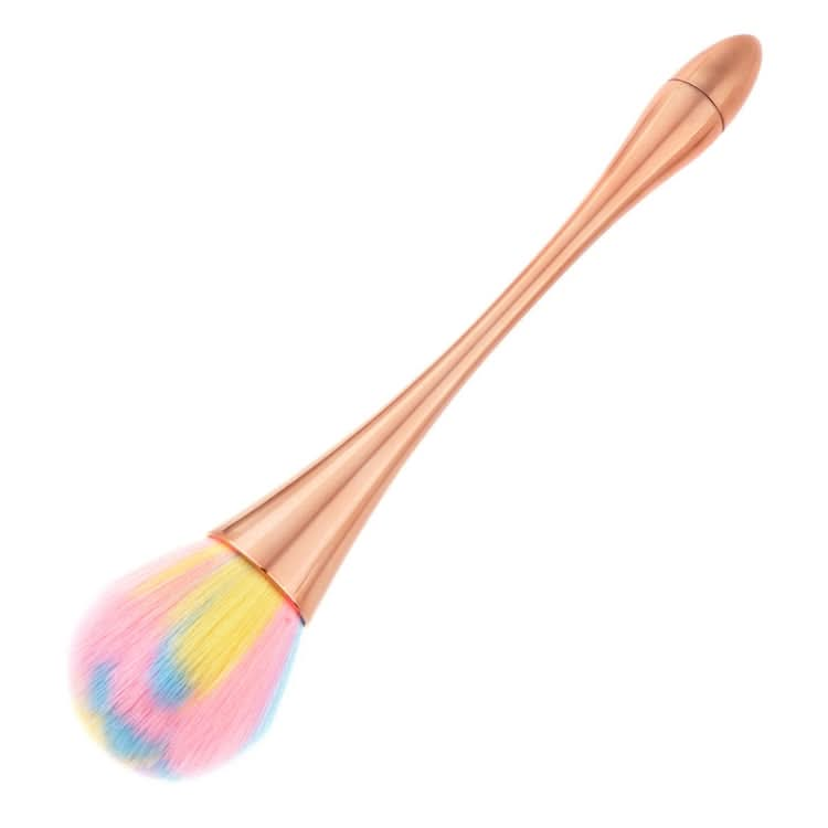 Single Small Waist Makeup Brush Nail Powder Dust Blush Loose Powder Brush, Specification: Pink Green Gradient Rod Reluova