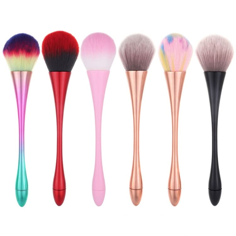 Single Small Waist Makeup Brush Nail Powder Dust Blush Loose Powder Brush, Specification: Pink Green Gradient Rod Reluova