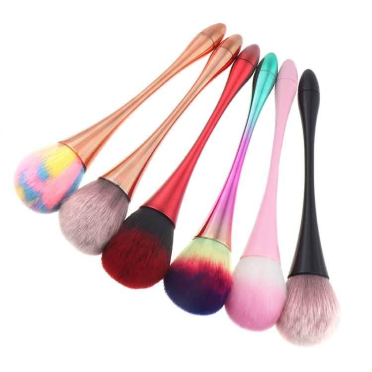 Single Small Waist Makeup Brush Nail Powder Dust Blush Loose Powder Brush, Specification: Pink Green Gradient Rod Reluova